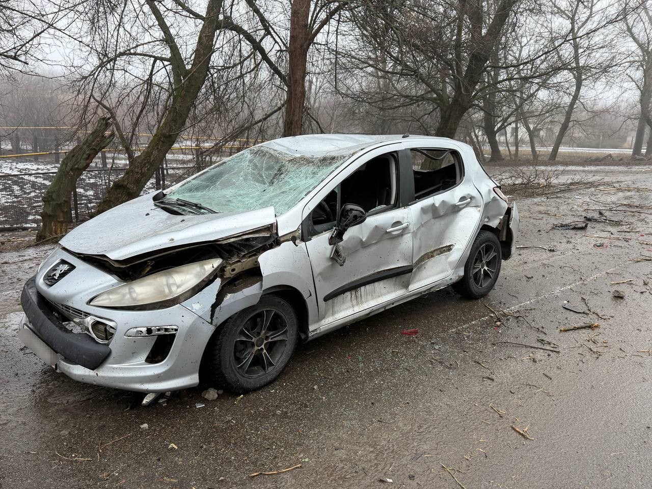 Последствия атаки ВСУ на посёлок Центральный (ЛНР) 14 февраля 2026 года