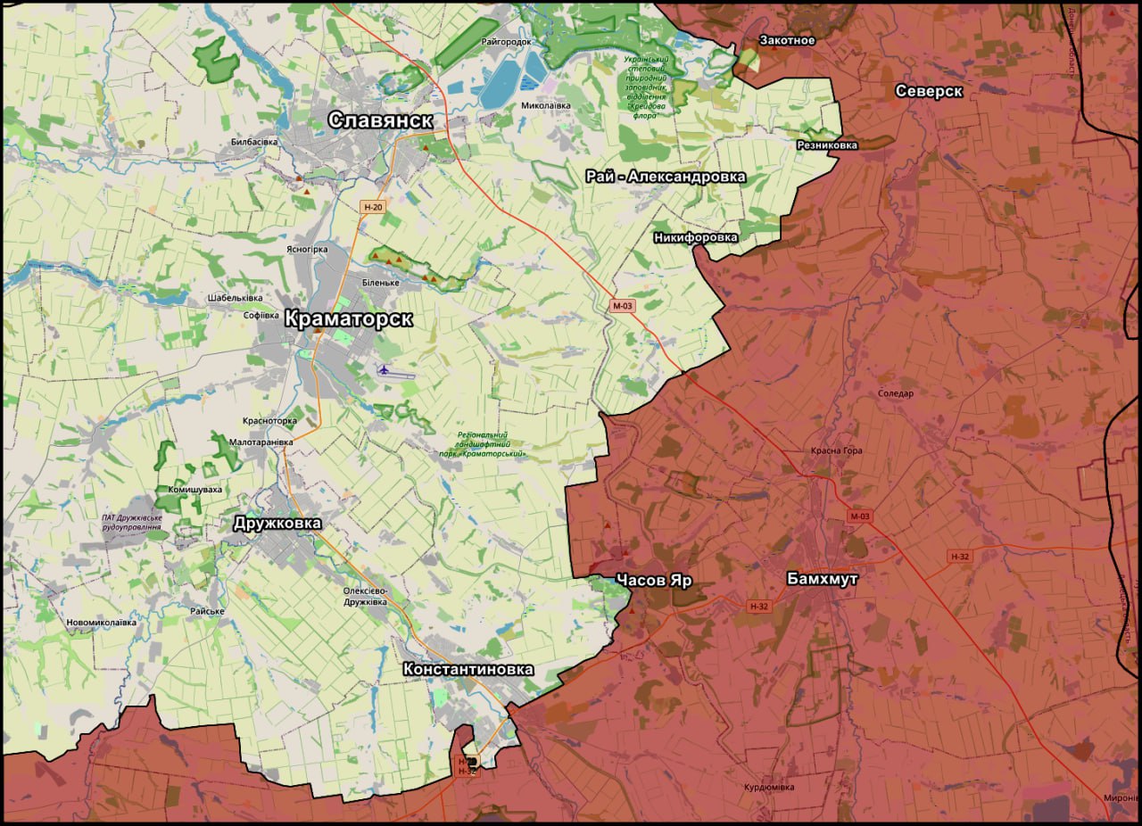 Карта СВО 19 февраля 2026 года. Славянское направление