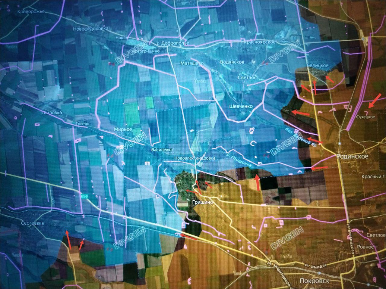 Карта СВО 9 марта 2026 года. Краматорское направление.