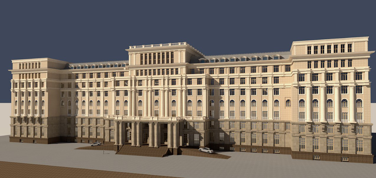 Здание донецкого национального технического университета и архитектурный вид нового здания