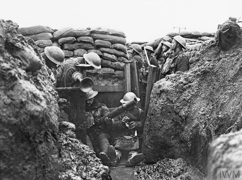Окопы на Западном фронте в годы Первой мировой войны