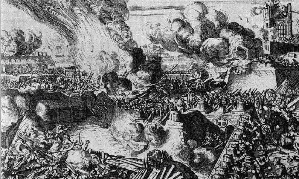 Оборона равелина в Вене 12 сентября 1683 года. Гравюра неизвестного художника, современника события.
