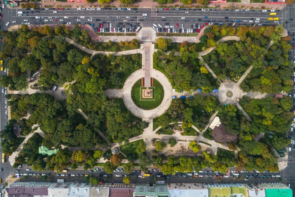 Университетский парк Шевченко, вид сверху
