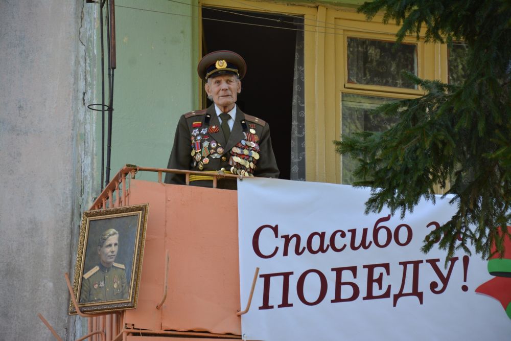 Поздравление ветерана Великой Отечественной в Могилёве, 2021 год