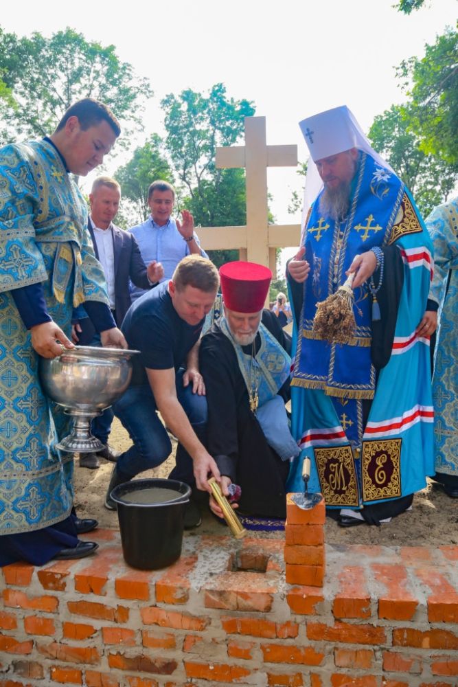 Освящение закладного камня нового храма с. Артёмовка Харьковской области