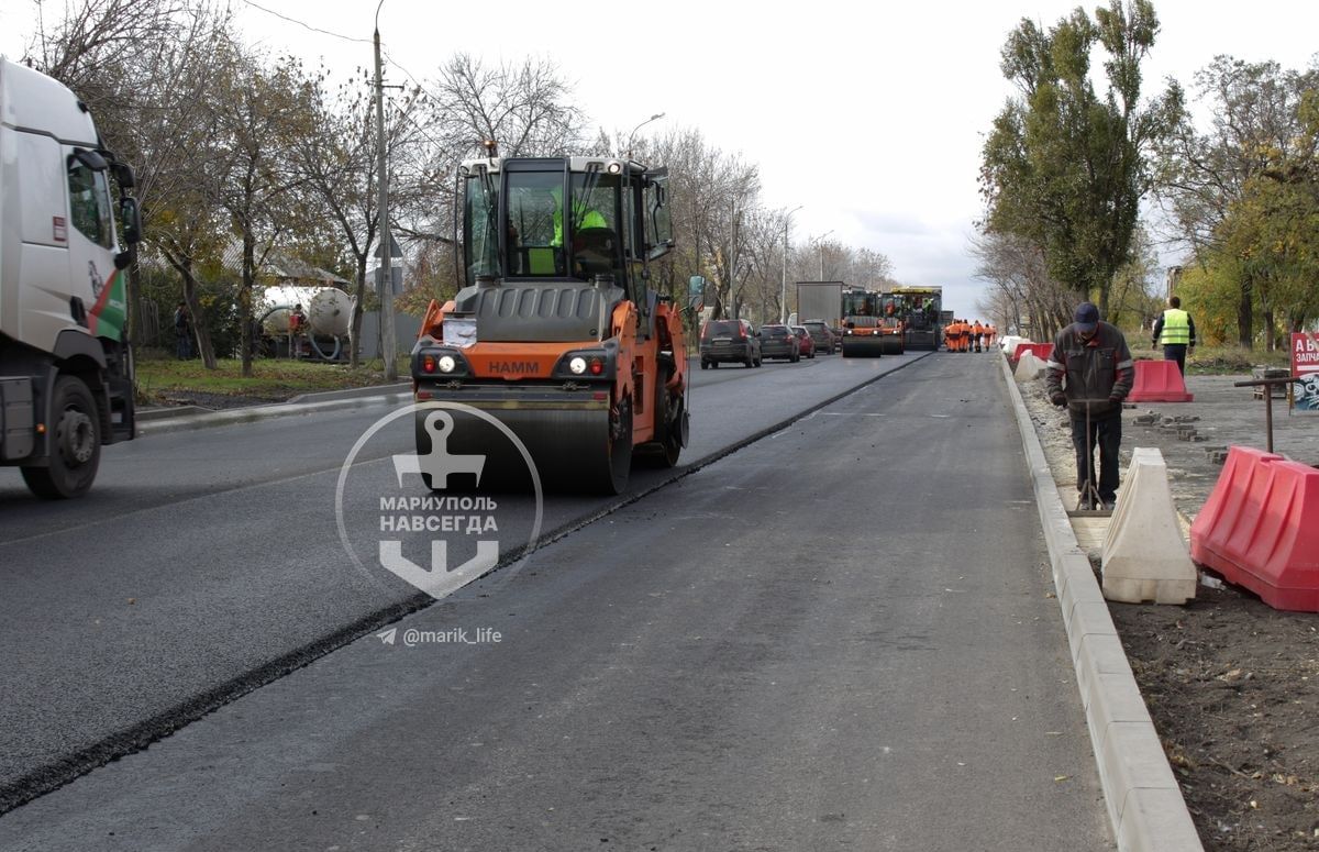 В Мариуполе идёт капитальный ремонт участка междугородней трассы Джанкой – Таганрог