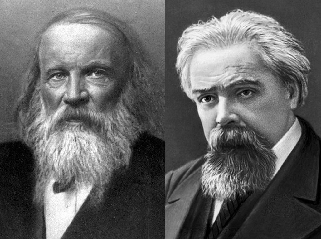 Д.И. Менделеев (слева) и Н.А. Рубакин.