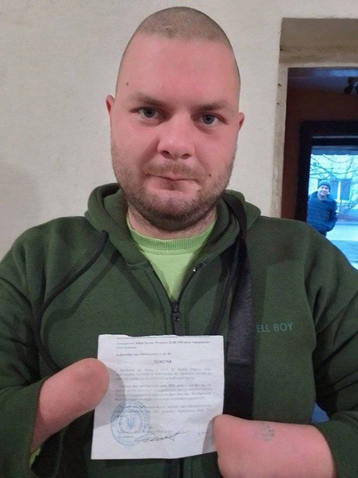 Инвалид Руслан Кубай, признанный медкомиссией годным к службе в ВСУ