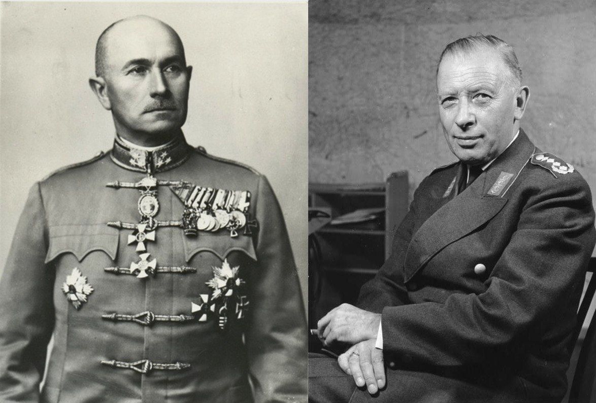 Нацистские военные преступники Адольф Хойзингер (справа) и Ференц Сомбатхейи