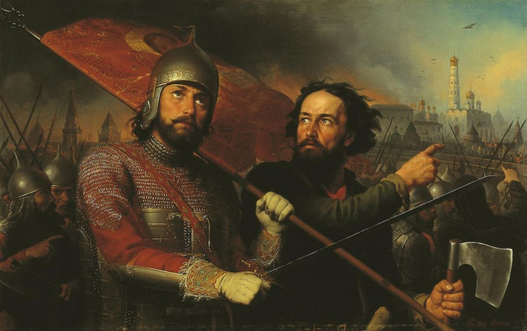 Картина художника Михаила Скотти «Минин и Пожарский» (1850 г.)