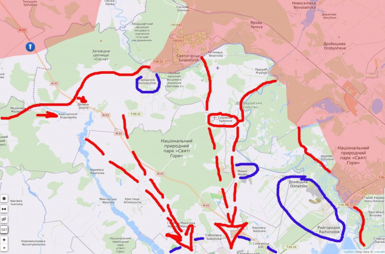 На заглавном фото: Приходят сообщения  о переходе под контроль Союзных сил села Сидорово Славянского района ДНР. Таким образом, дорога на Славянск с северного направления для российских войск практически открыта. Остается дождаться официальной инфы о взятии Долины и Краснополья, которые позволят ВС РФ выйти к Славянску с северо-западного направления, пишет Телеграм-канал Бел ВПО.