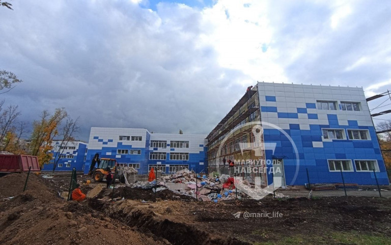 В Мариуполе полным ходом идёт восстановление школы № 27