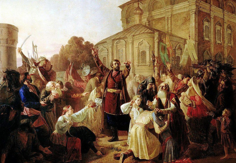 «Воззвание Минина к нижегородцам в 1611 году». Художник Михаил Песков. 