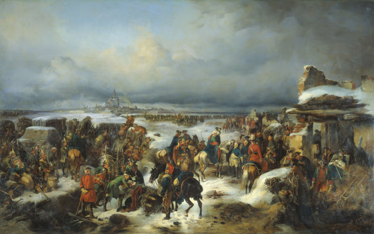 Заглавная иллюстрация: «Взятие крепости Кольберг», А. Коцебу (1846)