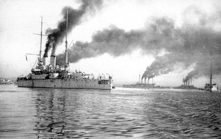 Бригада линейных кораблей Черноморского флота в Северной бухте Севастополя, 1910-е годы