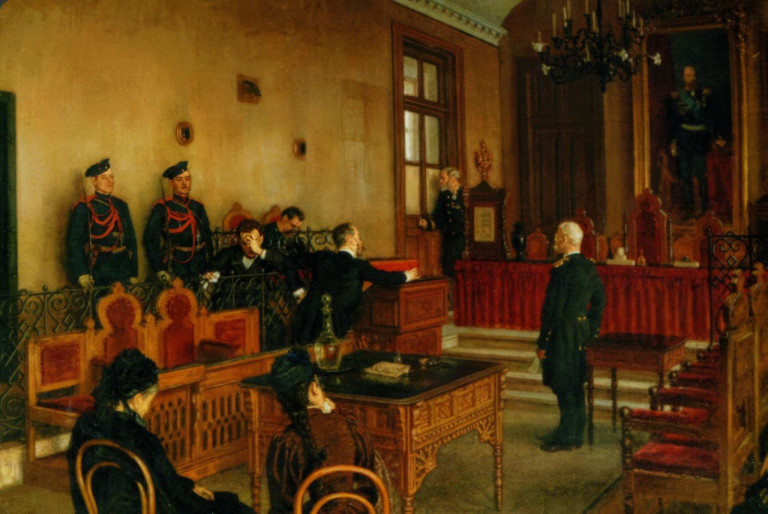 На заглавном фото: «В ожидании приговора суда», К. Савицкий