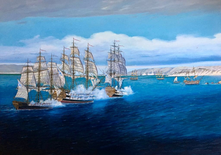 Заглавная иллюстрация: Владимир Косов, Дарданелльское сражение.1807 г. Отряд адмирала А.С. Грейга»