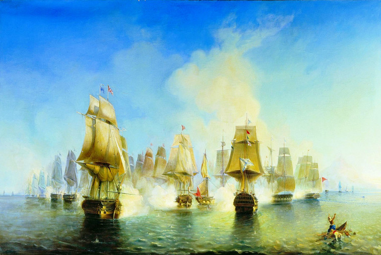 Заглавное фото:  А. П. Боголюбов «Афонское сражение 19 июня 1807 года».