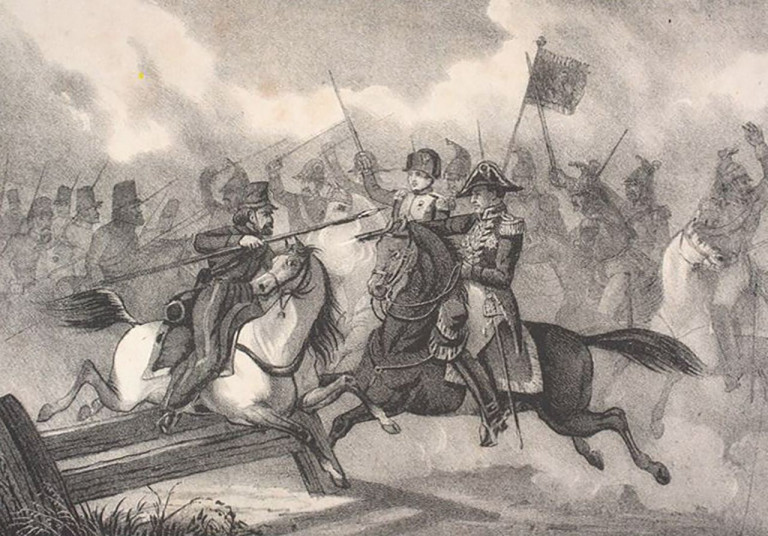 Заглавное фото : Налет казаков на Наполеона после сражения при Бриенне. Литография XIX века