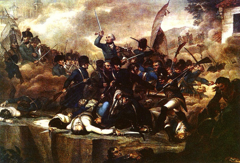Заглавное фото. Сражение на реке Адда 27 апреля 1799 г. Гравюра Н. Скиавонетти с картины Синглетона