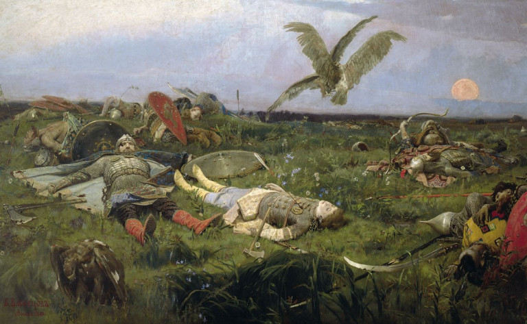 Заглавная иллюстрация: Картина Васнецова В.М. «После побоища Игоря Святославича с половцами»