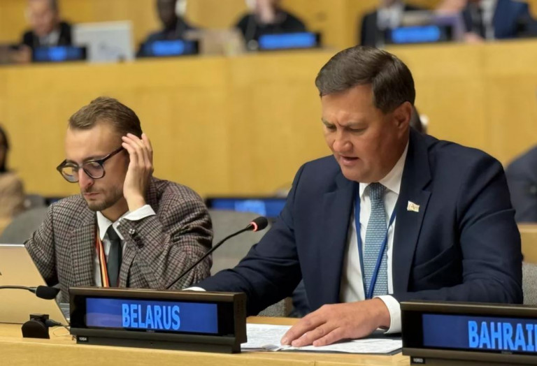 Заглавное фото: Министр иностранных дел Белоруссии Максим Рыженков выступает в ООН