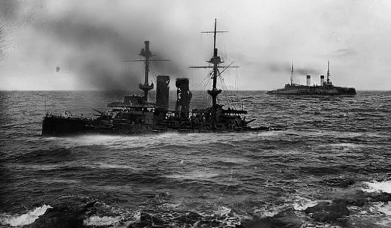 Заглавное фото. Цусимское сражение на фотографии очевидца. 1905 год