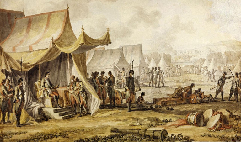 Заглавная иллюстрация. Лагерь русских войск на Пруте на картине М.М.Иванова