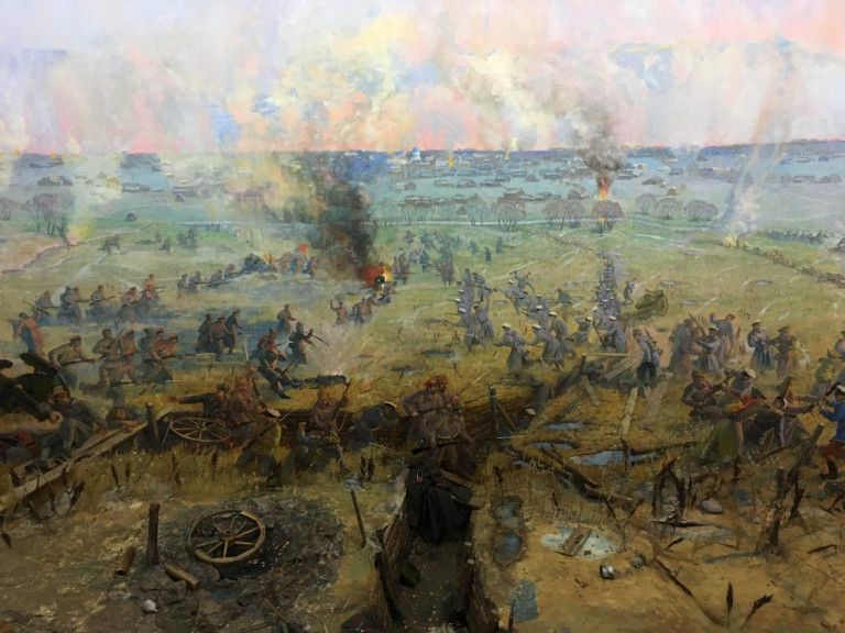 Заглавная иллюстрация. Диорама «Сражение под Кромами» Орловского военно-исторического музея