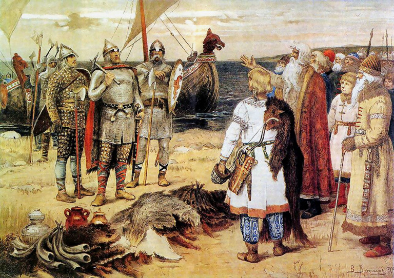 Заглавная иллюстрация. Призвание варягов на картине В.М.Васнецова