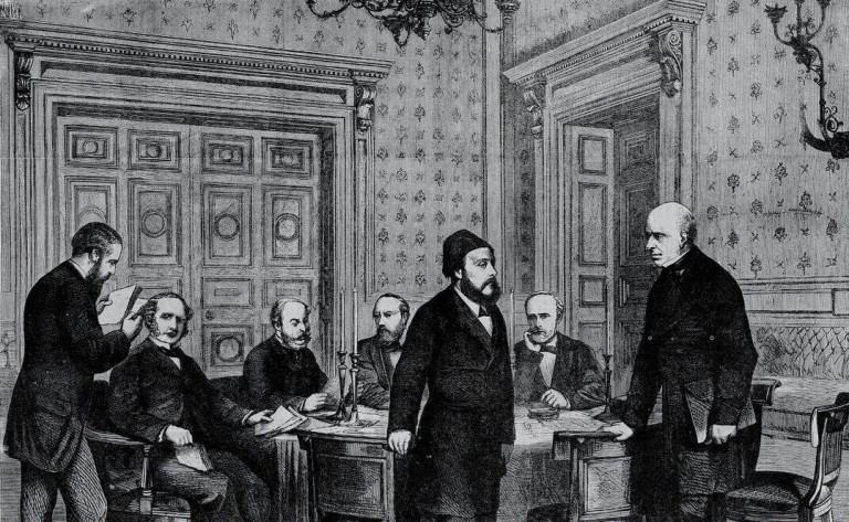 Гравюра, изображающая Лондонскую конференцию из журнала Graphic Illustrated Weekly Magazine