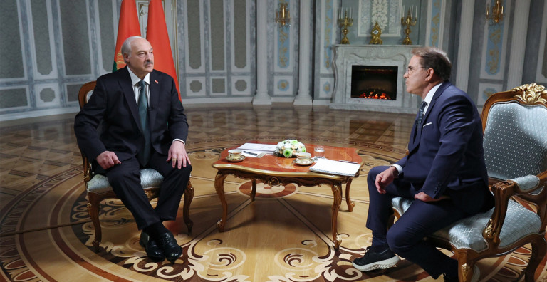 Заглавное фото: Интервью Александра Лукашенко Рику Санчесу. Источник: president.gov.by