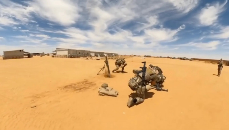 На заглавном фото: АК отражает нападение террористов в Мали, источник – Мах-канал Африканский корпус