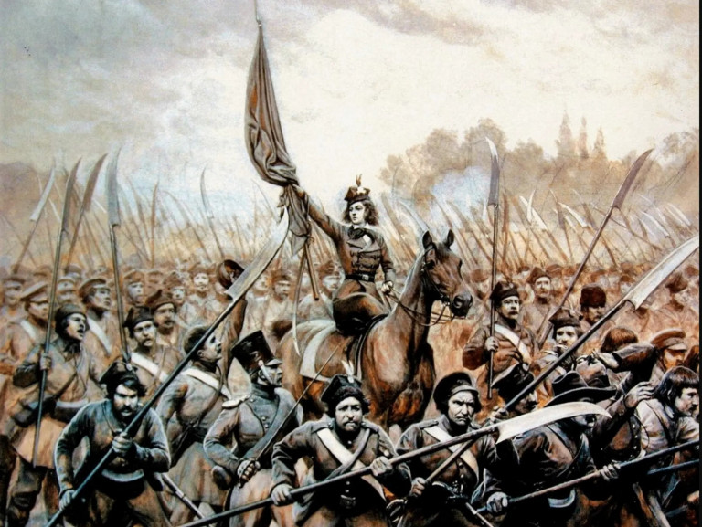 Заглавная иллюстрация: Воительница Эмилия Платер – миф, закреплённый картиной Розена
