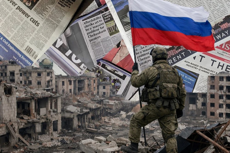 Флаг России над Константиновкой