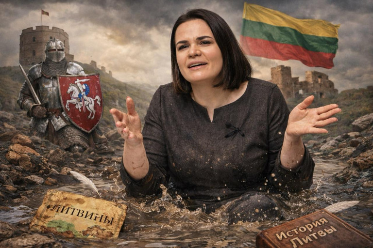 На заглавном фото: Светлана Тихановская рассуждает о государственности Литвы
