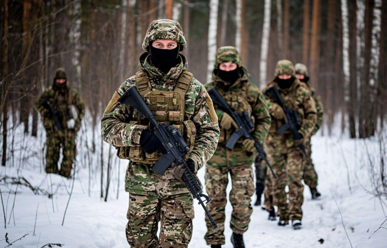 Заглавное фото: Белорусские добровольцы из состава спецназа «Ахмат»