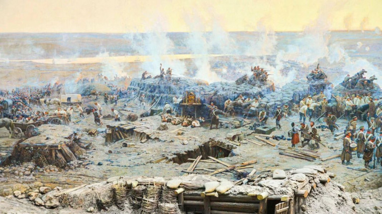 Заглавная иллюстрация. Панорама «Оборона Севастополя 1854-1855 годов» художника Франца Рубо